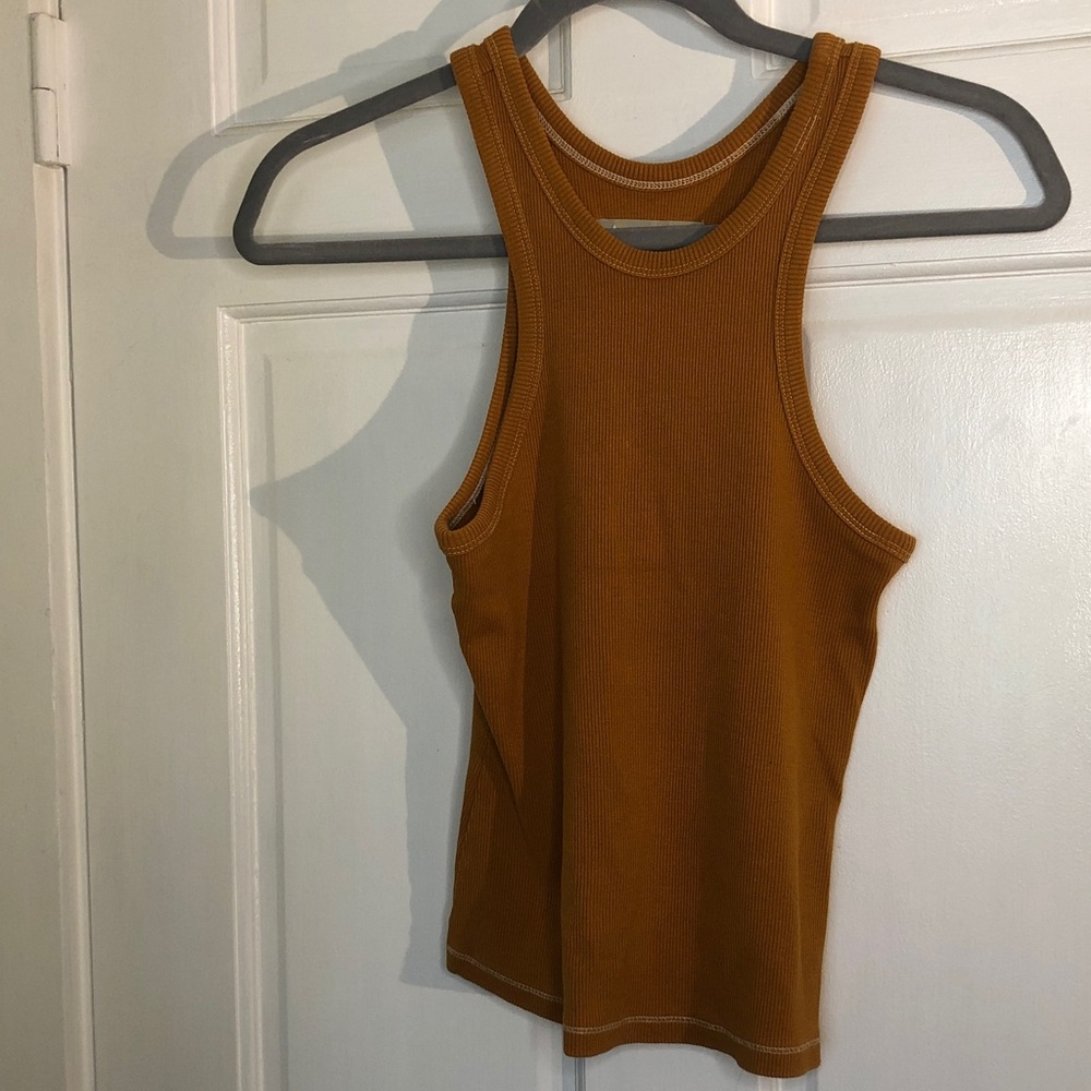 Everlane Mustard Ribbed Tank Top - Picture 4 of 4